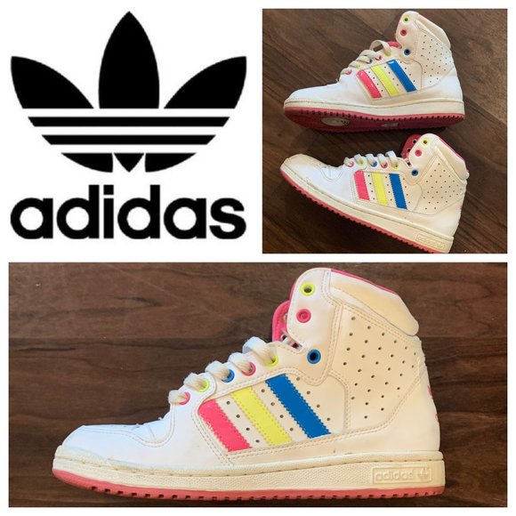 colorful adidas high tops